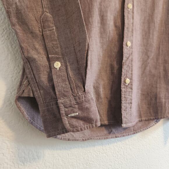 Adriano Goldschmied size XS Mauve Long Sleeve‎ Button Up Shirt 8867BCY NWT - Picture 4 of 9
